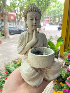 MINI BUDA PORTA VELA 18CM RESINA