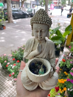 MINI BUDA PORTA VELA 18CM RESINA - comprar online