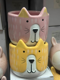 MACETA GATO CERAMICA