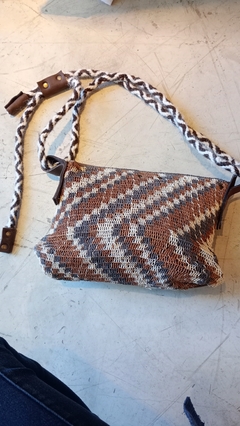 Cartera chaguar y cuero - comprar online