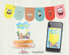 Kit imprimible bob esponja - Confetuti