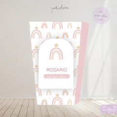 Kit imprimible arcoiris nordico rosa pastel - comprar online