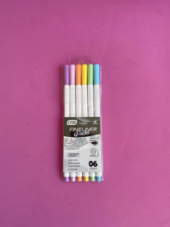 Caneta Fineliner Tom Pastel - Blister 06 unidades - LYKE