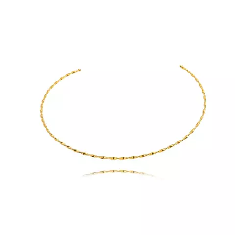 Choker Semijoia Aro Torcida Lisa