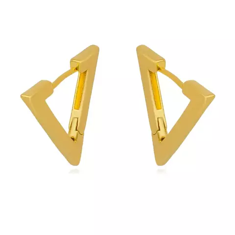 Brinco Argola Triângulo Liso