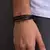 Pulseira Pankow de Couro Preta Key Design na internet