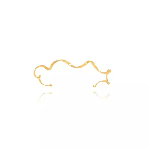 Bracelete Semijoia Ondulado Liso