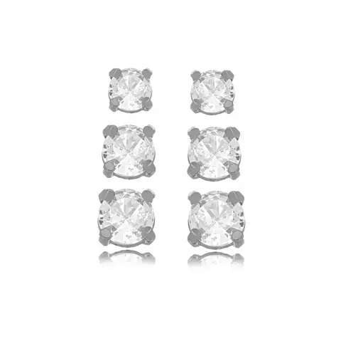 Brinco Semijoia Trio Ponto de Luz