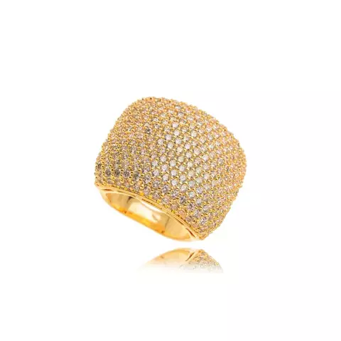 Anel Semijoia Micro Zircônia