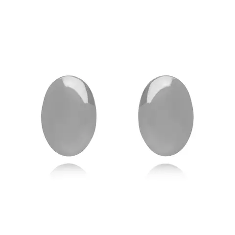 Brinco Semijoia Oval Liso