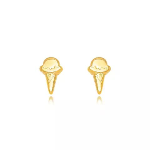 Brinco Semijoia Infantil Sorvete Liso