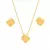 Conjunto Semijoia Quadrado Liso
