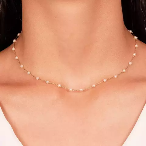 Choker Semijoia Pérolas Lisas