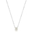 Colar com Pedra Moissanite 6.5mm Prata Rondinada