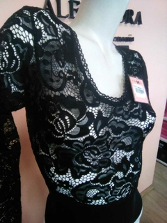 FIORINA BODY DE ENCAJE MANGAS LARGAS AF2075 - comprar online