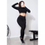 Conjunto Fitness Fitness Cropped Manga Longa e Calça Legging Preto na internet