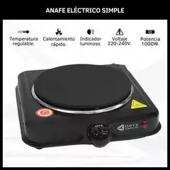 Cocina Anafe Eléctrico Oryx 1 Hornalla 1000w 5 Niveles Full - comprar online