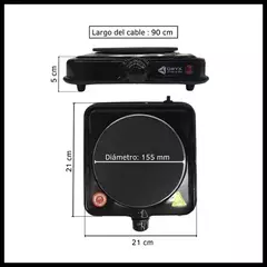 Cocina Anafe Eléctrico Oryx 1 Hornalla 1000w 5 Niveles Full en internet