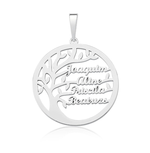 Pingente Árvore da Vida Personalizado com Nomes nos Galhos