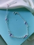Pulseira ponto de luz coração Rosa - Cor da Plata