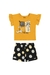 Conjunto Infantil Blusa Manga Babados E Shorts na internet