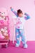 Pijama Infantil Suede Manga Longa Fundo do Mar