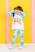 Pijama Infantil Suede Manga Longa Coruja Arco-iris