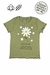 Blusa Canelada Margaridas Verde