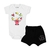 Conjunto Body Bebê Transpassado Silk manga curta com shorts na internet