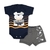 Conjunto Body Bebê Transpassado Silk manga curta com shorts - Babu Kids - Moda infantil