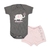 Imagem do Conjunto Body Bebê Transpassado Silk manga curta com shorts