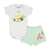 Conjunto Body Bebê Transpassado Silk manga curta com shorts