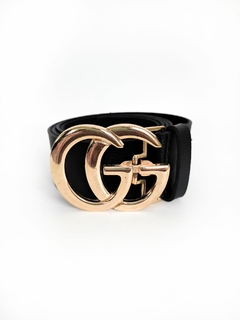 Cinto preto e dourado ( blogueira)