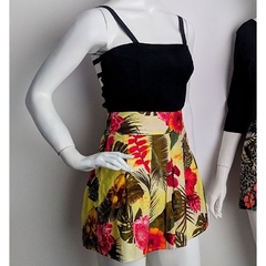 Saia floral amarela - comprar online