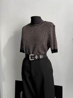 Blusa tricot fio lurex