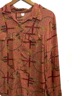 Imagem do camisa floral terracota