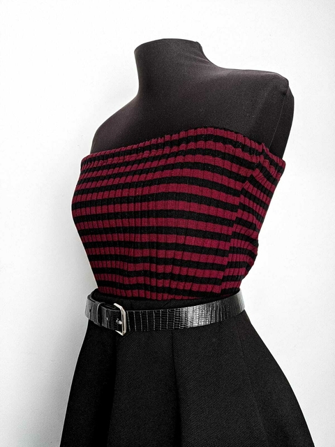 Top cropped listrado