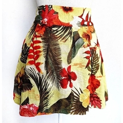 Saia floral amarela - loja online