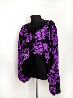 Blusa bufante estampada