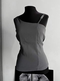 Blusa cinza se - Brechó Flash Back