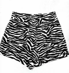 Short animal print zebra - Brechó Flash Back