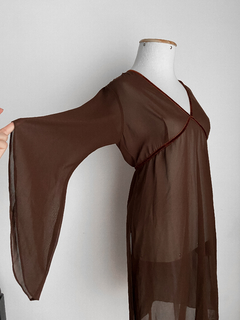 Vestido marrom CGC - comprar online