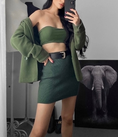 Saia verde tricô