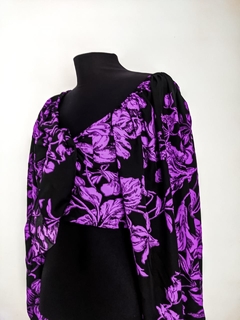 Blusa bufante estampada - comprar online