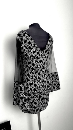 Vestido curto preto e branco - Brechó Flash Back