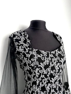 Vestido curto preto e branco - comprar online