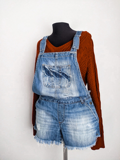 Macacão jeans - Brechó Flash Back