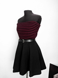 Top cropped listrado - comprar online