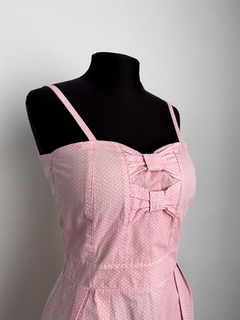 Imagem do Vestido rosa póa rosa