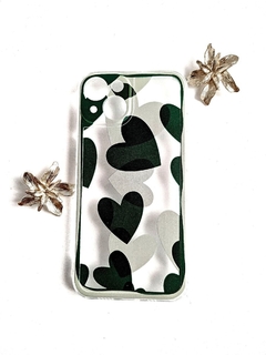 Capa Iphone 14 coração verde